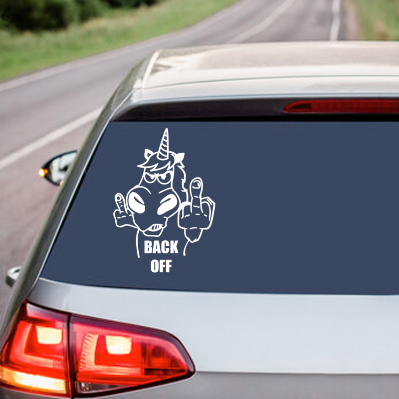 Back Off Unicorn - Vinyl Decal