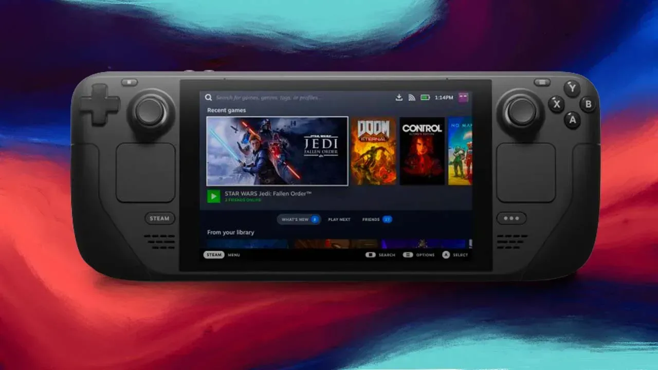 Valve hardware ecosystem including a portable gaming PC and VR headset