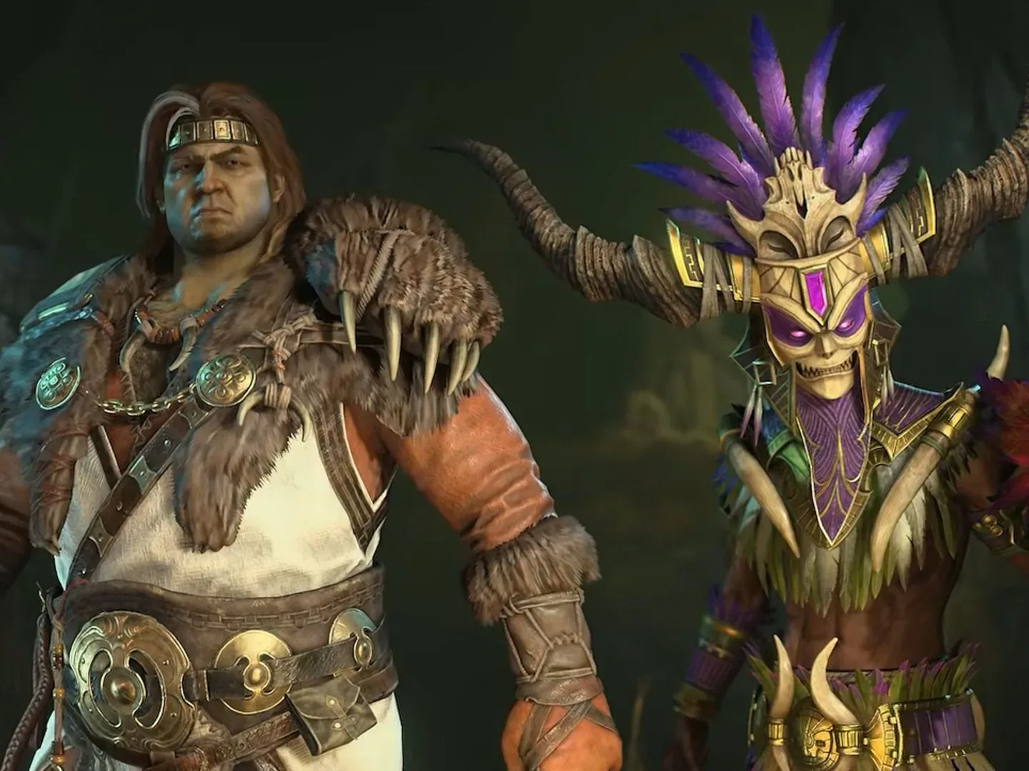 Diablo 5 Demon Hunter, Monk, and Plague Knight class artwork