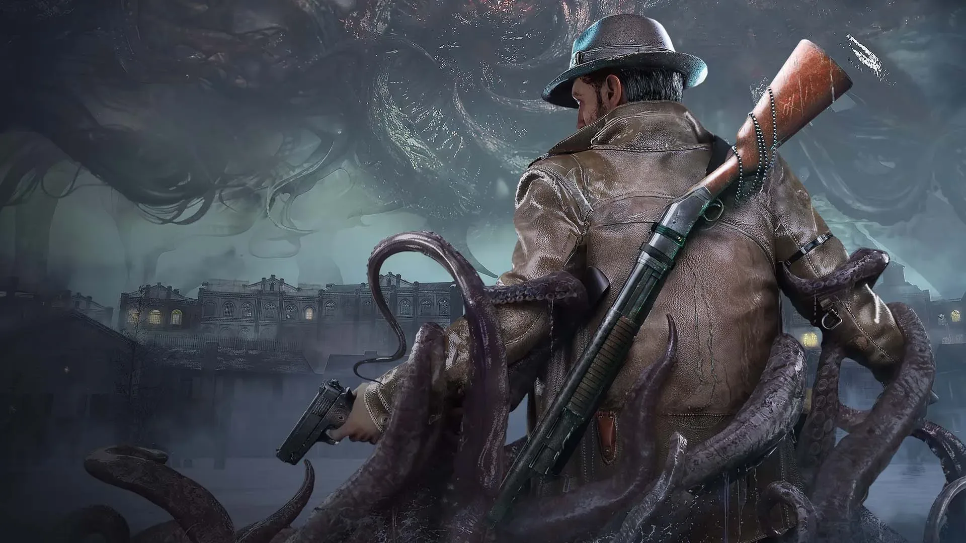 Calvin Rafferty explores a dark, deteriorating location in The Sinking City 2