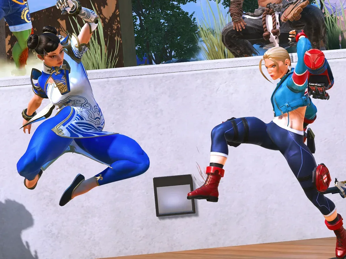 Sparrow as Ryu and Alter as Chun-Li in the Apex Legends crossover