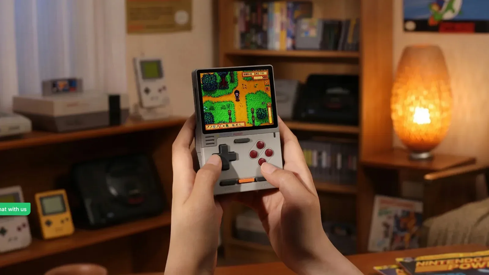 Ayaneo Konkr Pocket Block vertical retro gaming handheld in gray