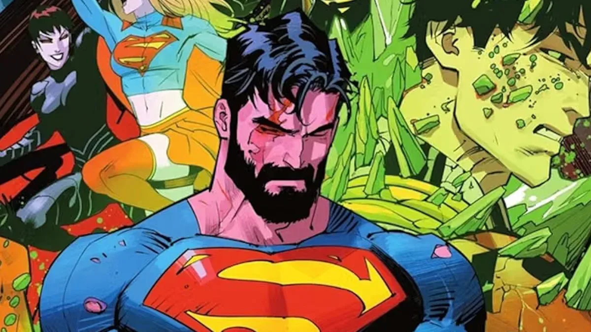 Superman using Gold Mode amid the Kryptonite crisis