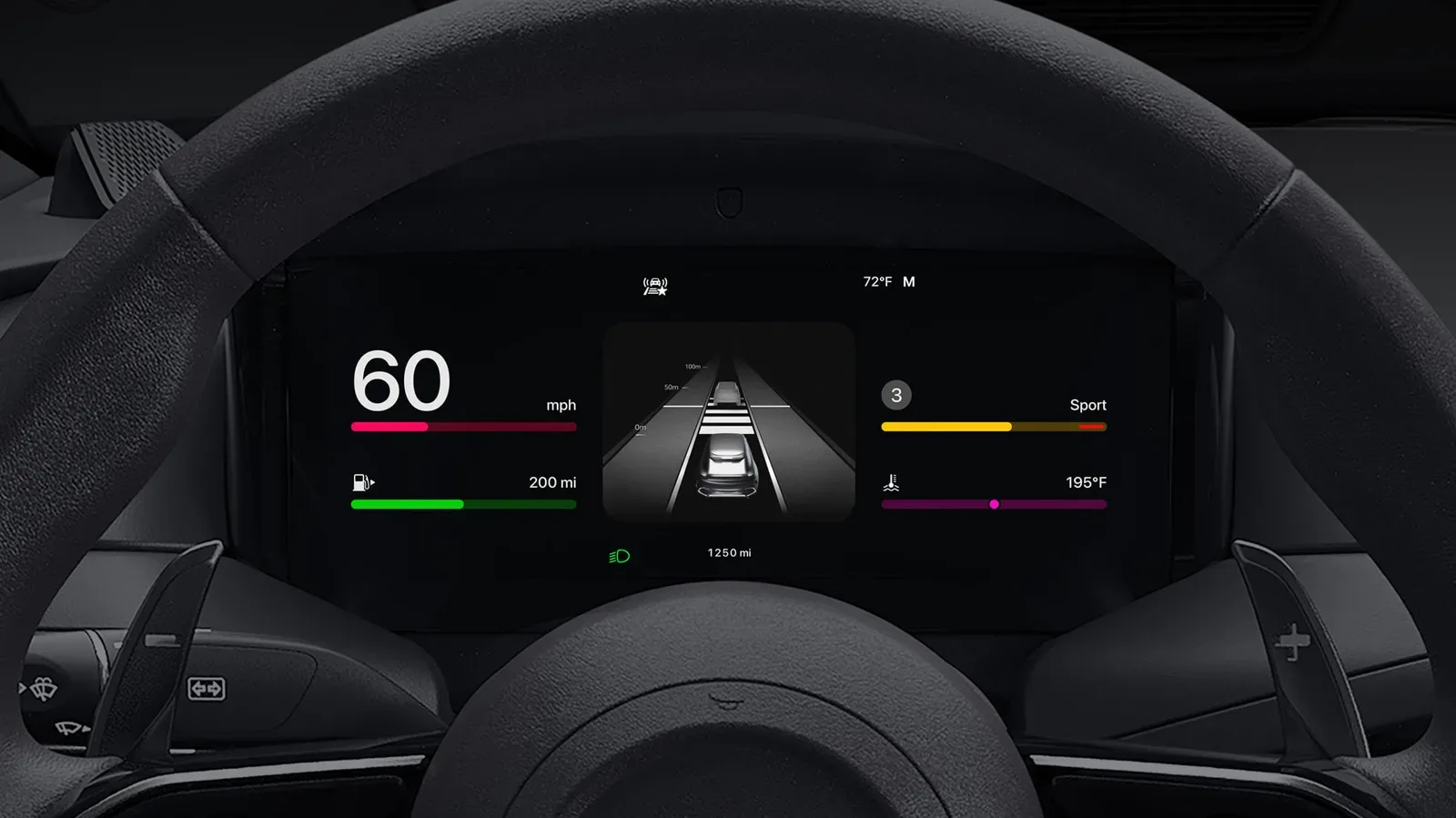 Apple CarPlay app layout displayed on an in-car infotainment screen