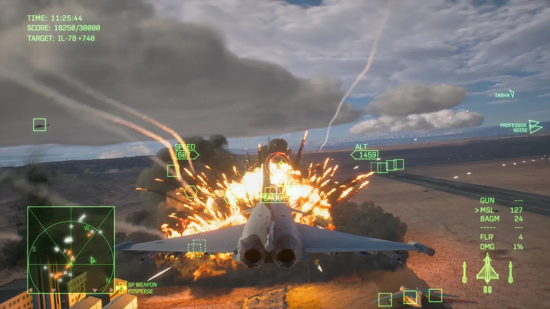 Ace Combat 8 fighter jet prepares to attack naval targets