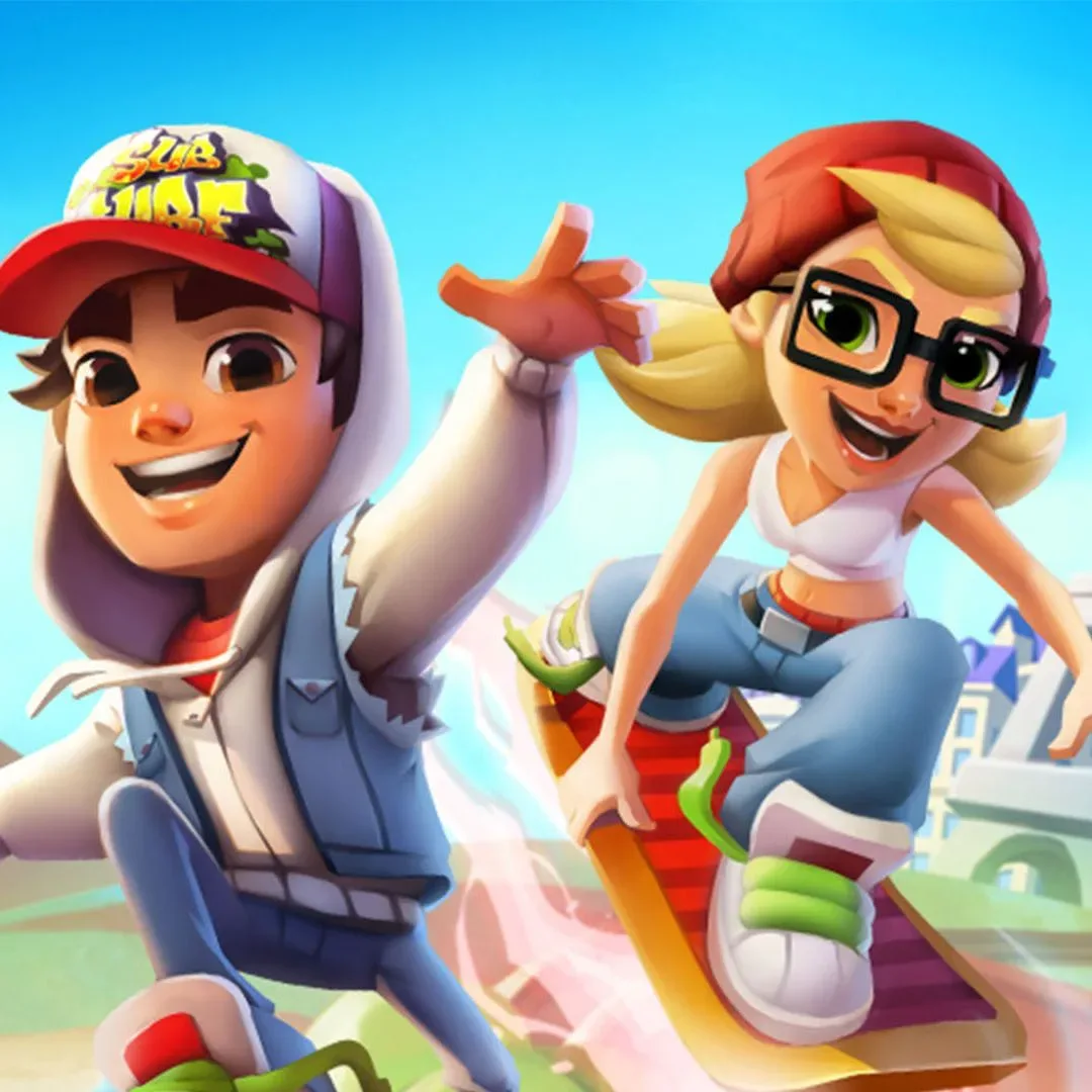 Mobile Subway Surfers reward redemption page with a code entry field