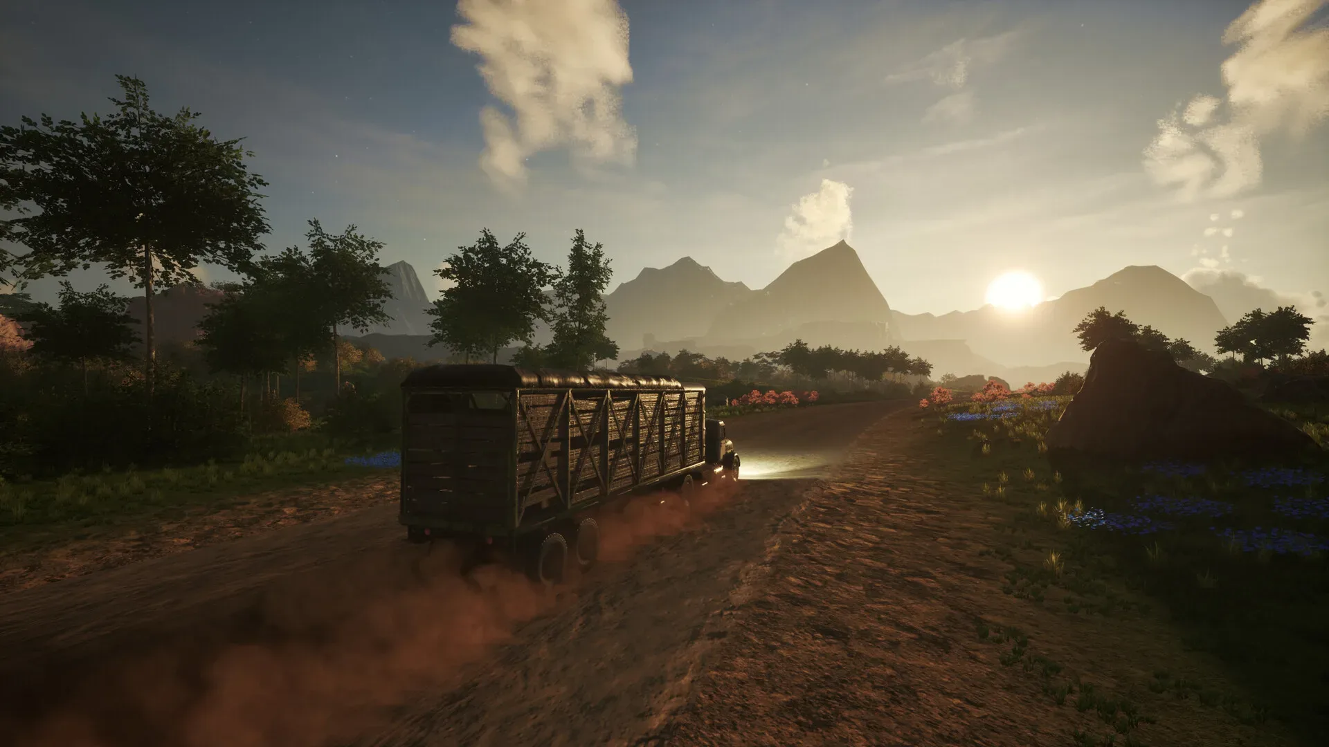 Road Truckers: New Beginning customized truck on a regional road