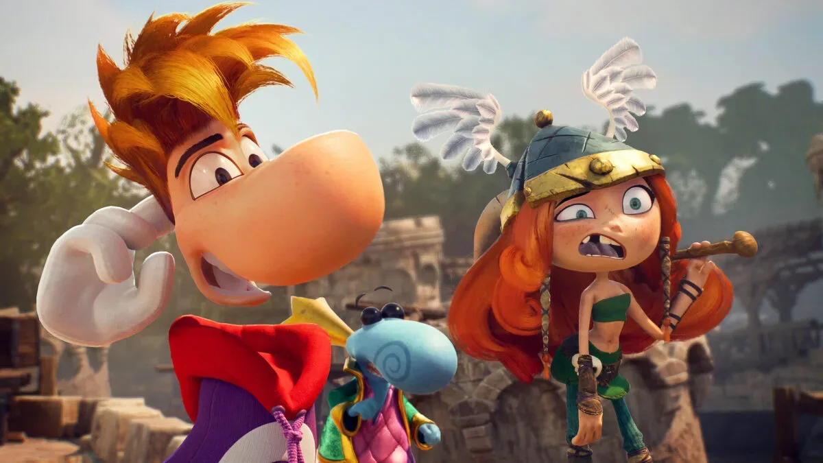 Rayman Legends Retold promotional artwork showing Rayman in its rebuilt 3D visual style