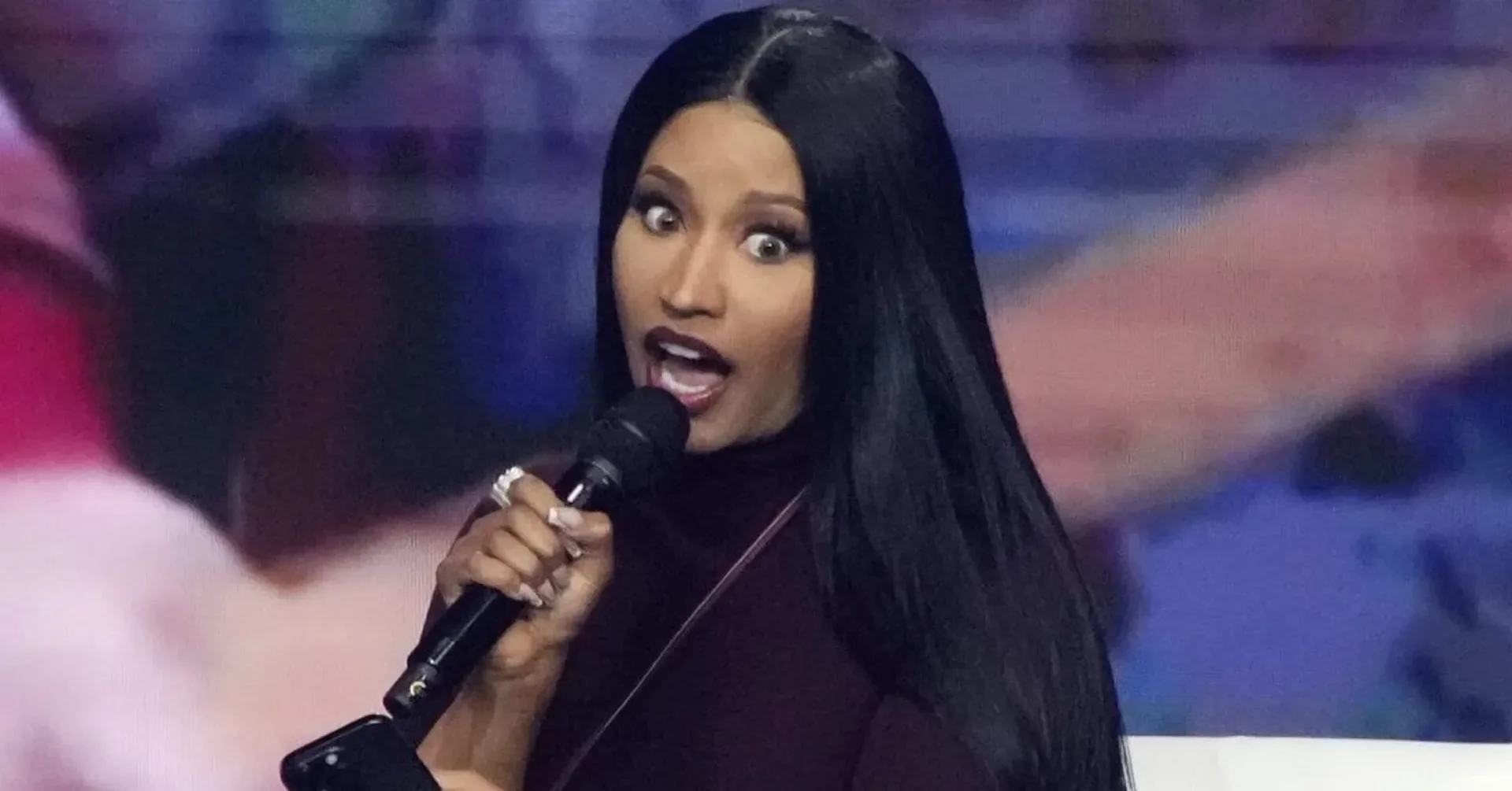 Nicki Minaj appearing at a Trump administration-linked event