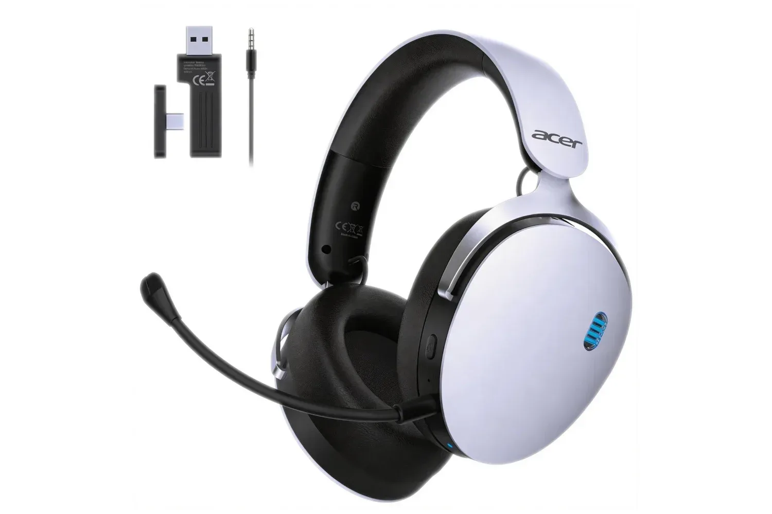 Acer wireless gaming headset with detachable microphone