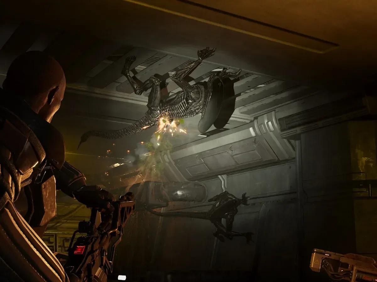 A squad of Colonial Marines in Aliens: Fireteam Elite 2