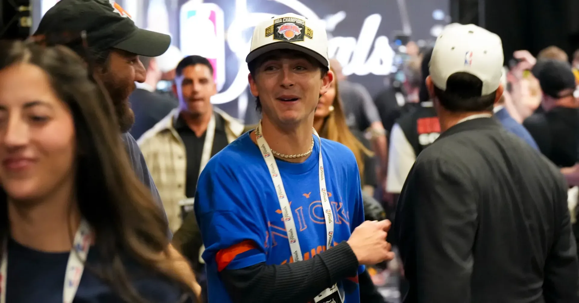 Timothée Chalamet wearing a Supreme x Wu-Tang Clan GORE-TEX Camp Cap