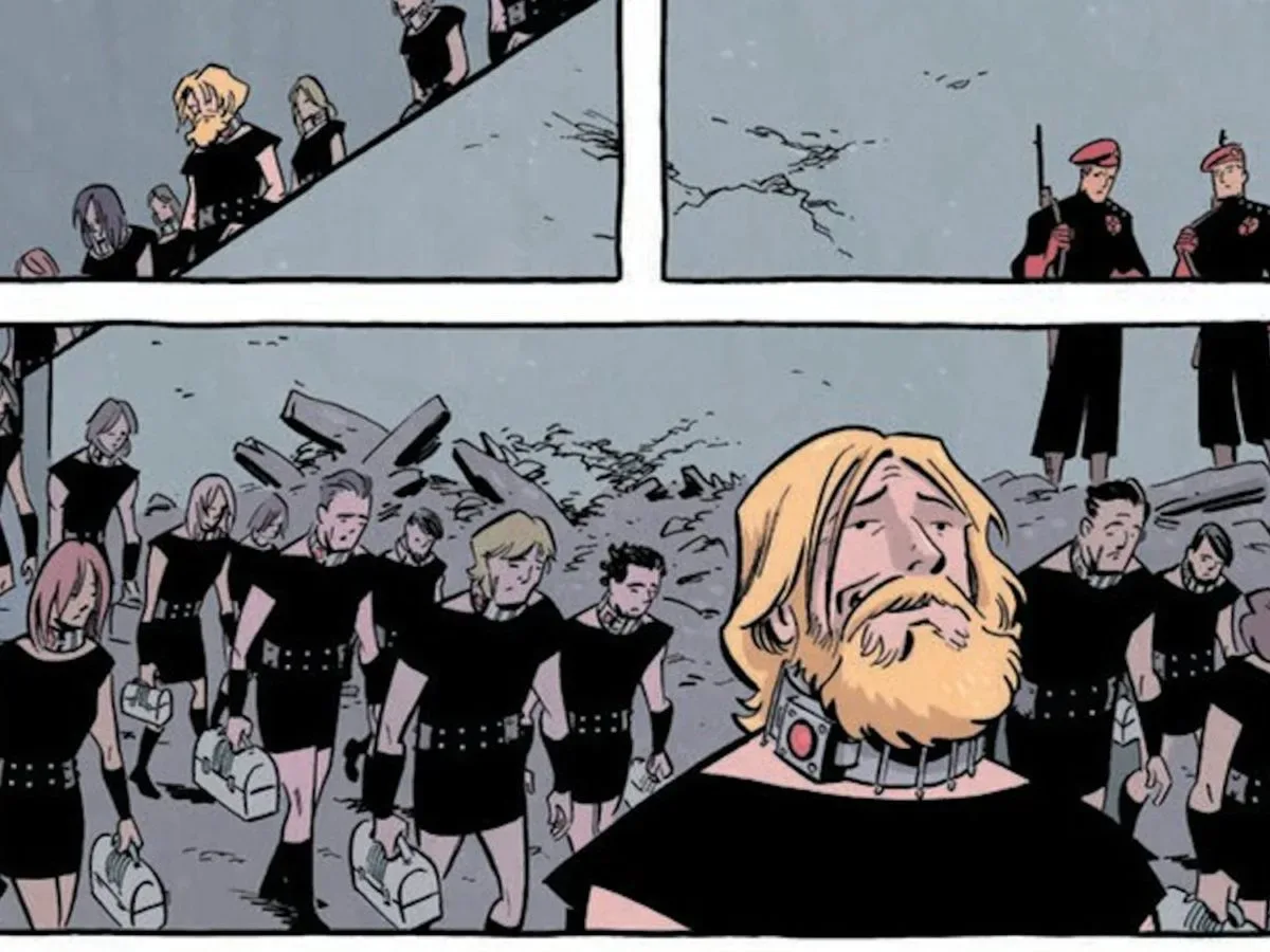 A conquered Earth and Mongo setting in Flash Gordon: Two Worlds – Volume 1