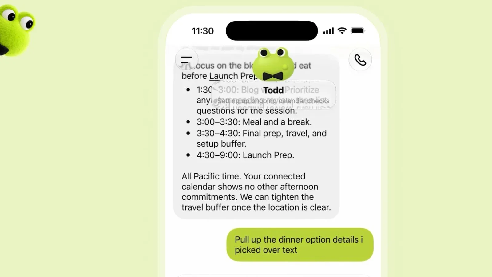 An abstract illustration of an always-on AI agent connecting ChatGPT, Slack, Teams and browser-based tasks