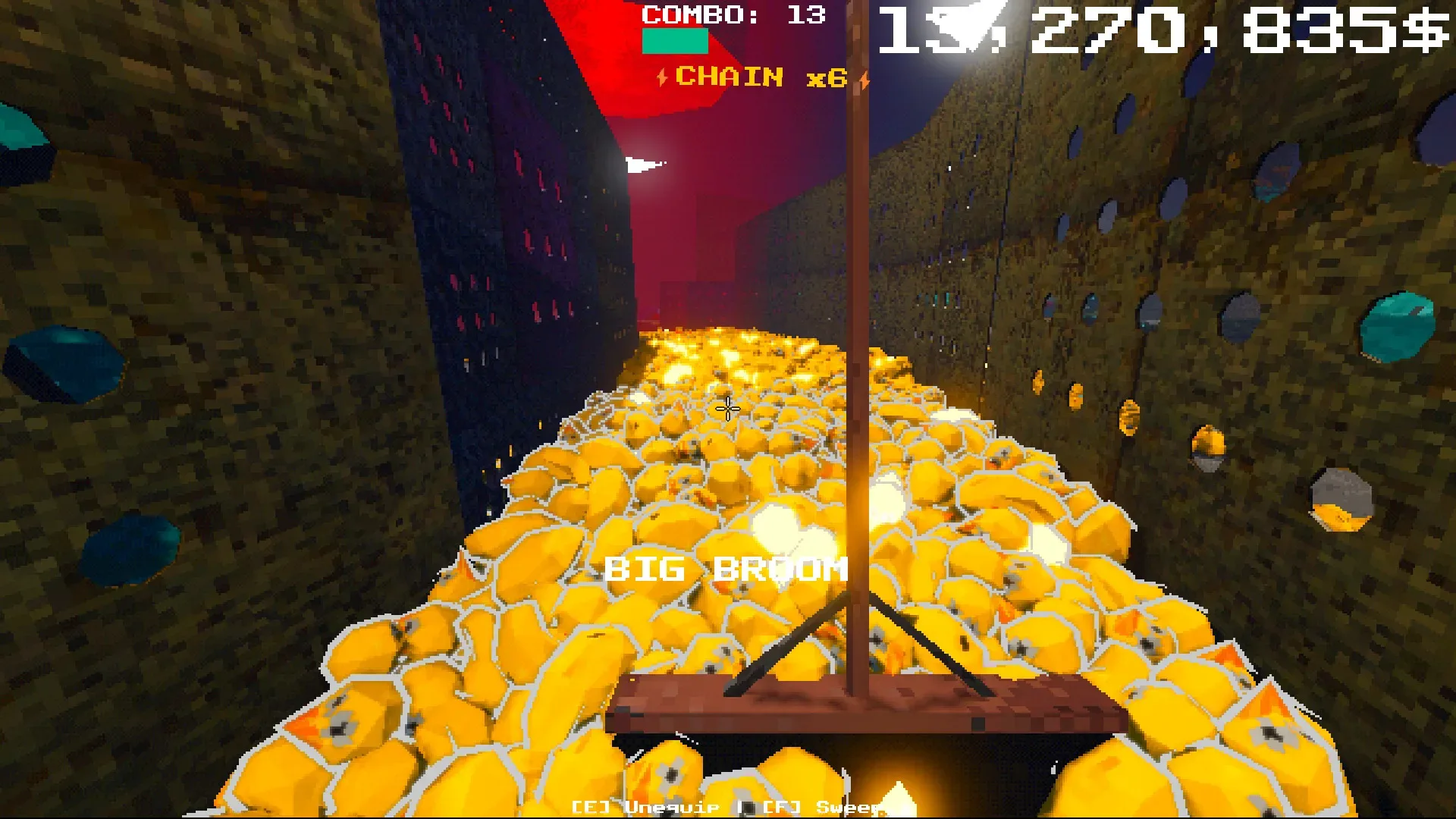 Thousands of rubber ducks packed into a player-built holding area around the Maw in Project P.I.T.T.