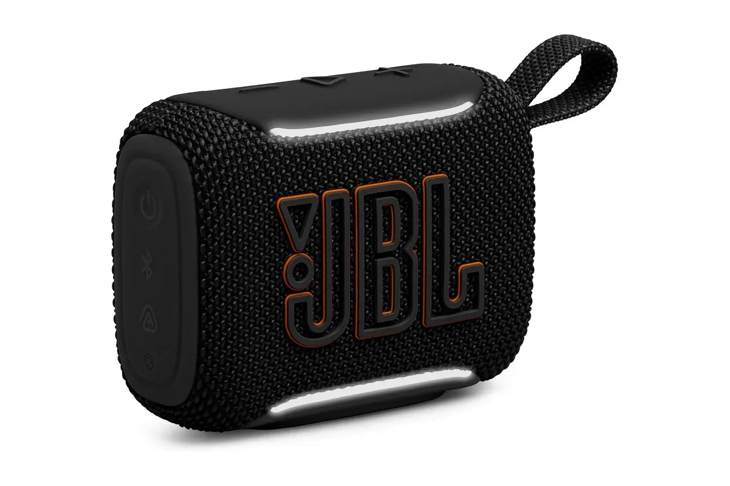 JBL Go 5 portable Bluetooth speaker with ambient edge lighting