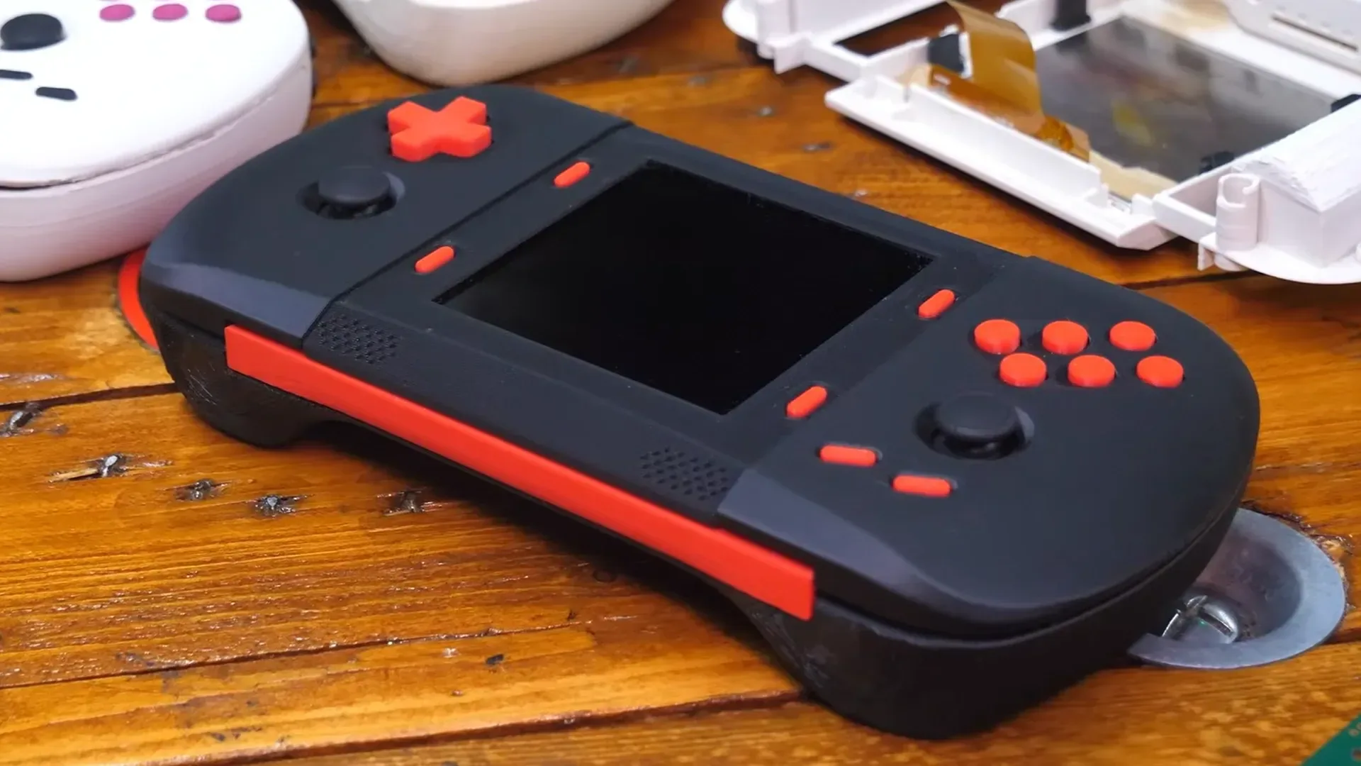 Multisystem Pocket 2 FPGA handheld prototype shown in its Game Gear-inspired landscape form factor