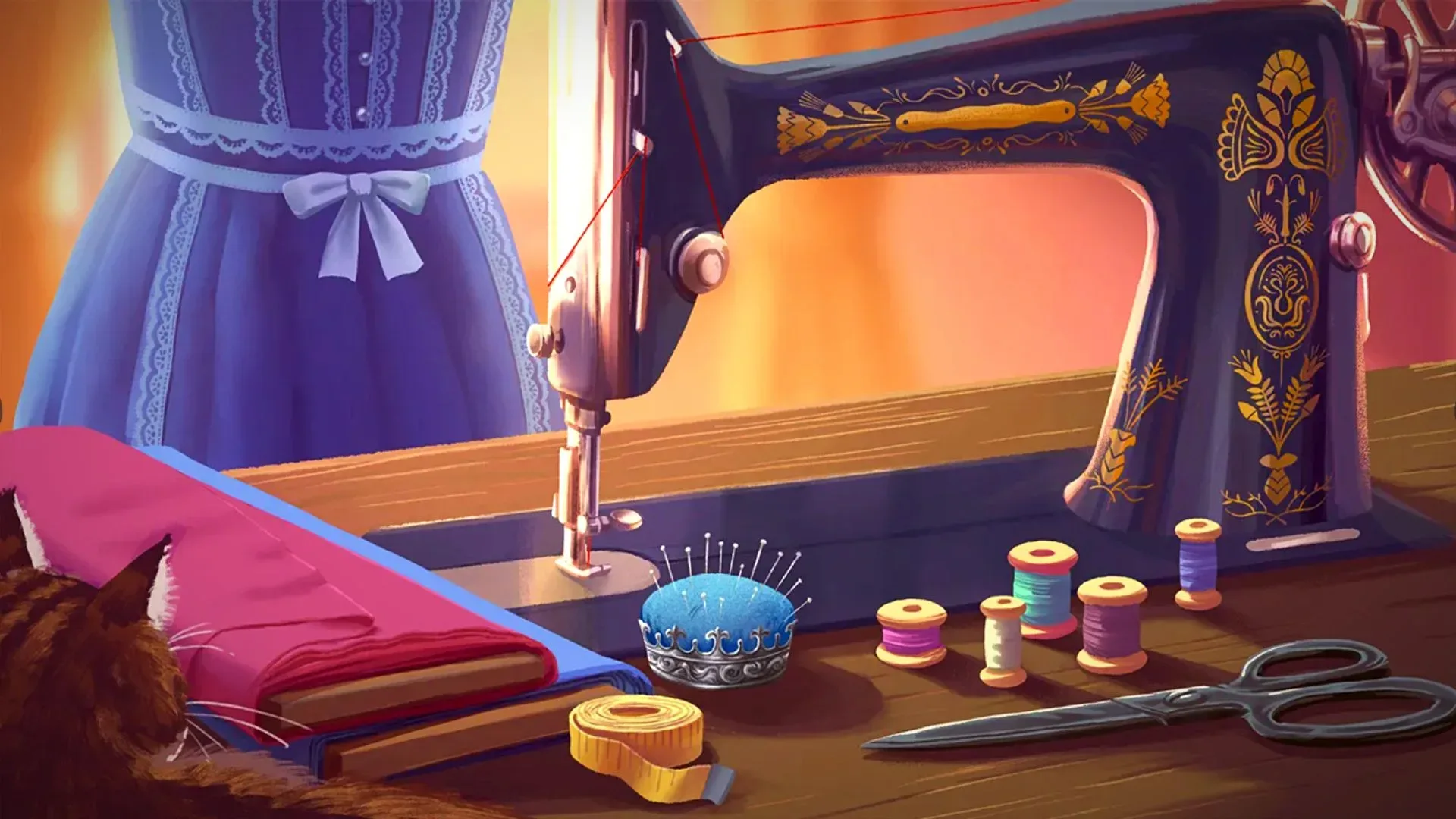 A Dressmaker player creation inspired by Vincent van Gogh’s The Starry Night