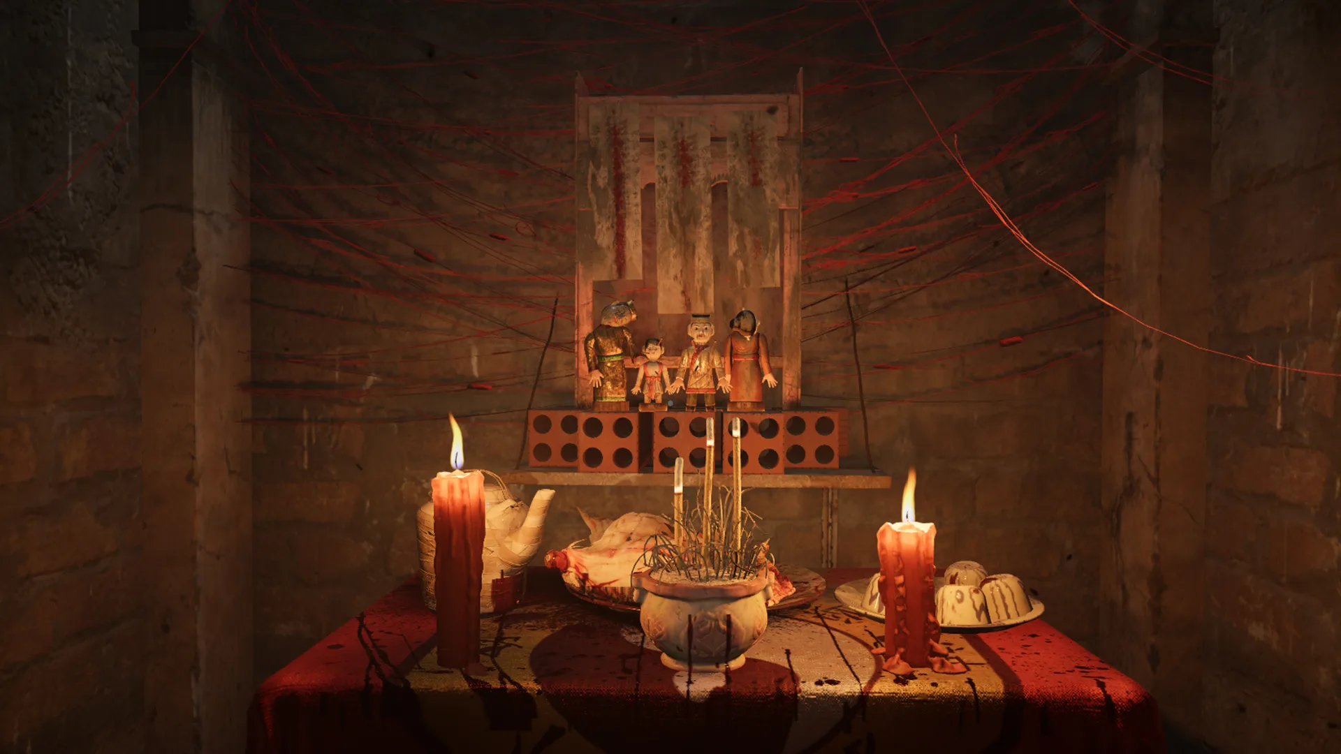 A candlelit altar in The Scourge | Tai Ương, official game screenshot
