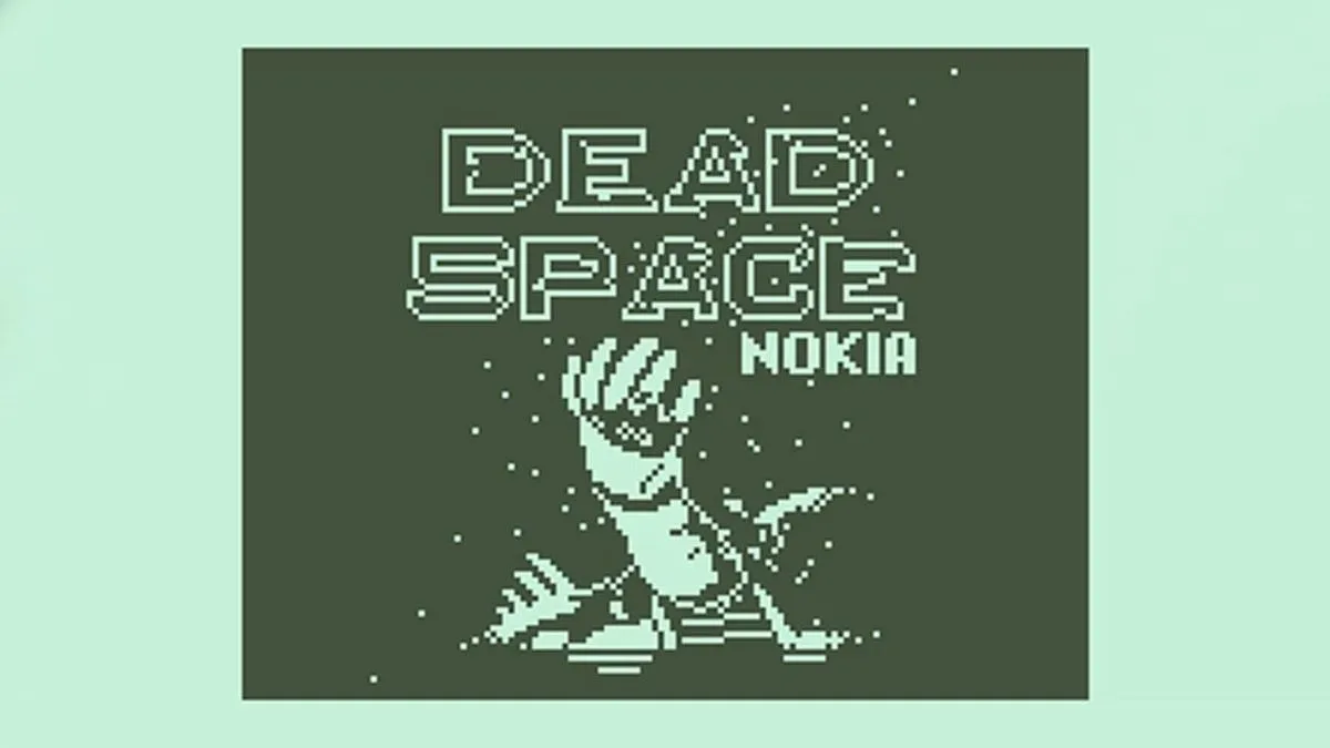 Dead Space Nokia 3310-inspired demake shown as a two-colour side-scrolling game