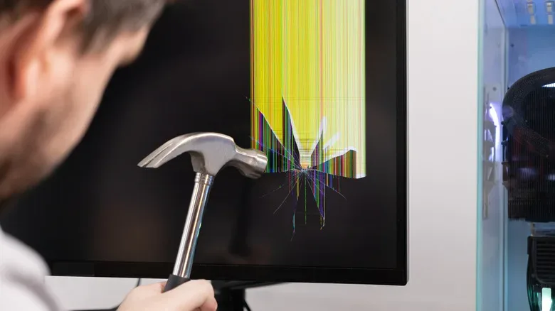Microfiber cloth used carefully near a laptop display