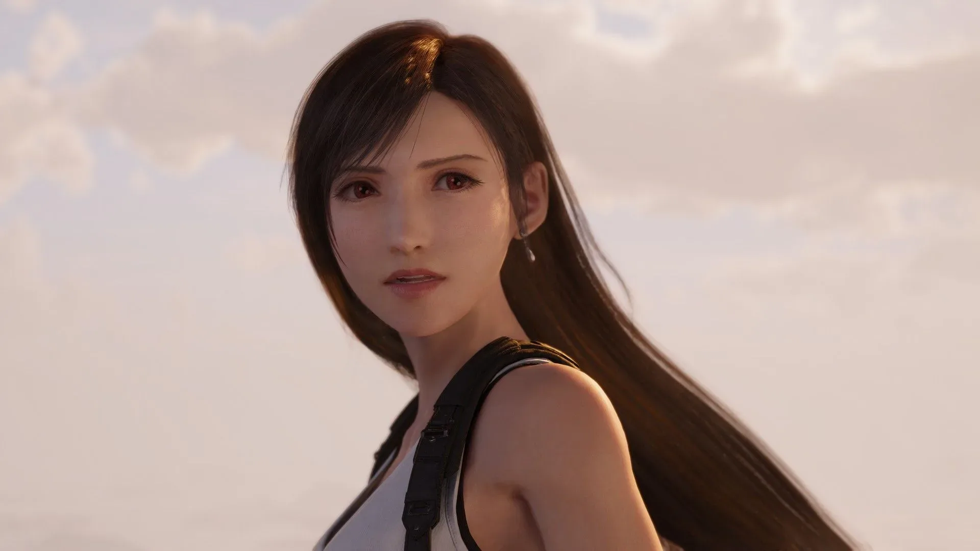 Cloud Strife in a Final Fantasy 7 remake trilogy promotional scene