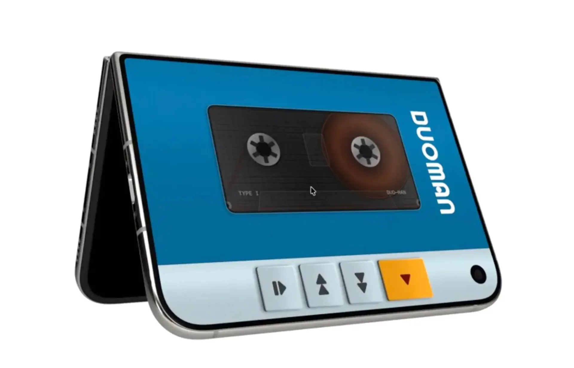 Duo-Man Uses the iPhone Duo Hinge to Turn Music Playback Into a Virtual Walkman Ritual