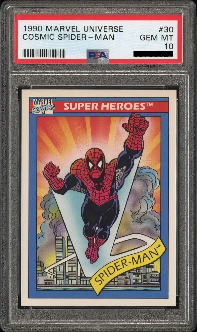 1990 Marvel Universe Cosmic Spider-Man #30 graded PSA 10
