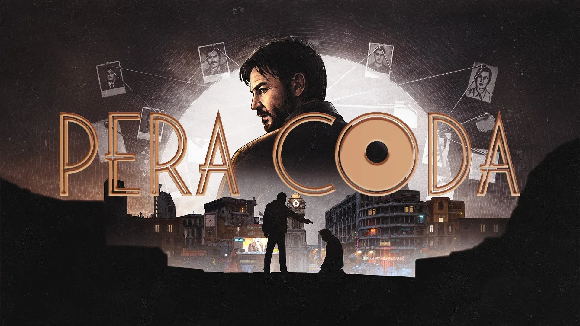 Pera Coda promotional artwork showing its dark, isometric Istanbul-inspired mystery setting