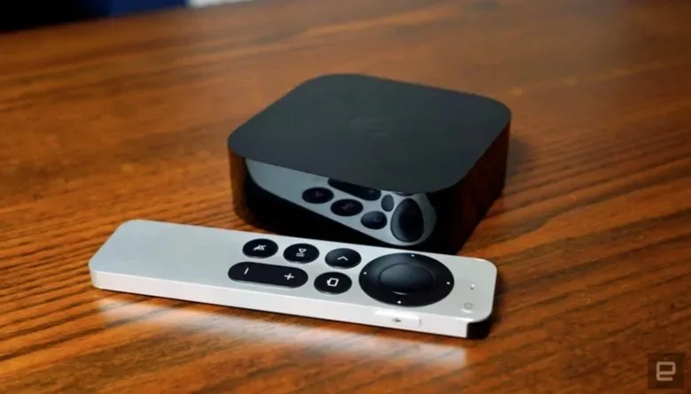 An Apple TV player.