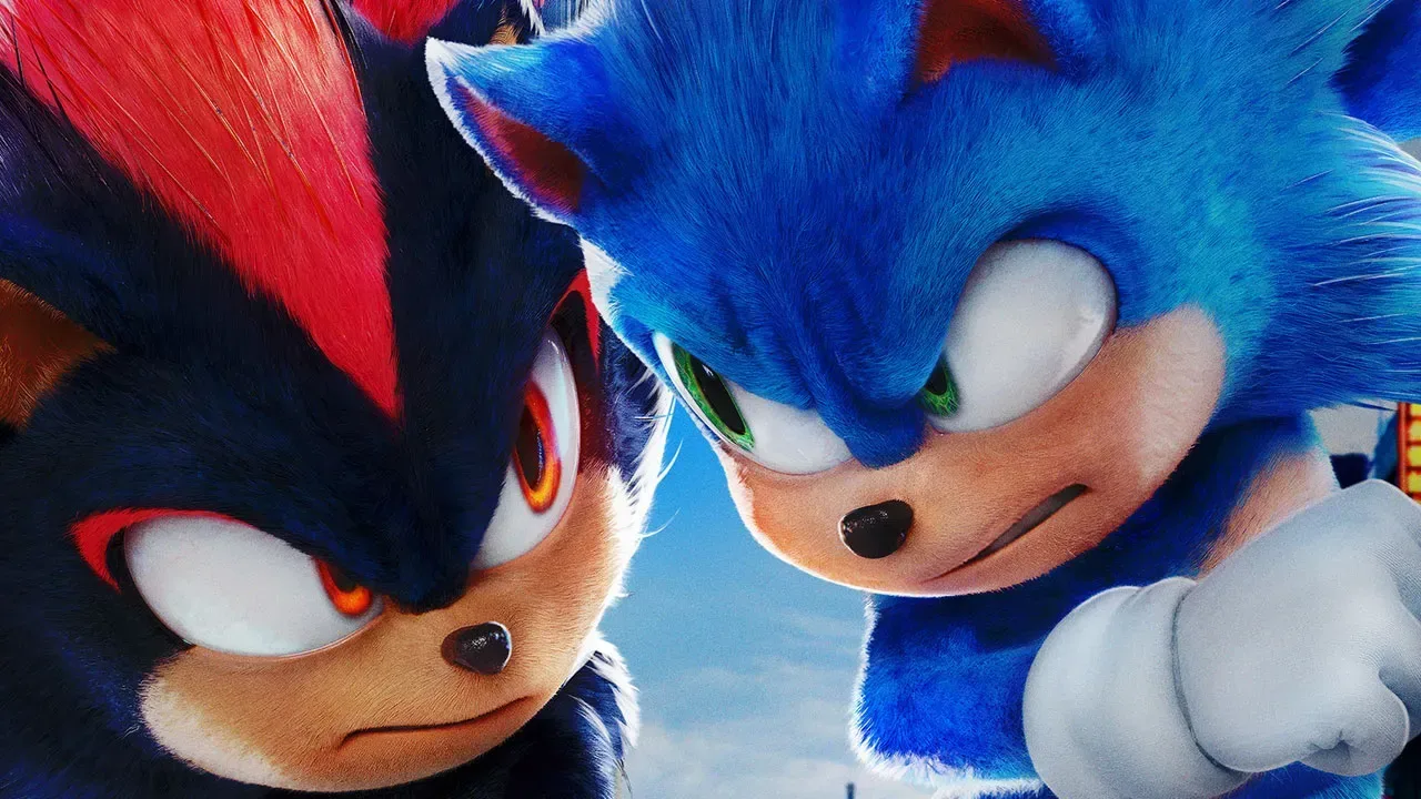 Shadow the Hedgehog standing against a dramatic backdrop