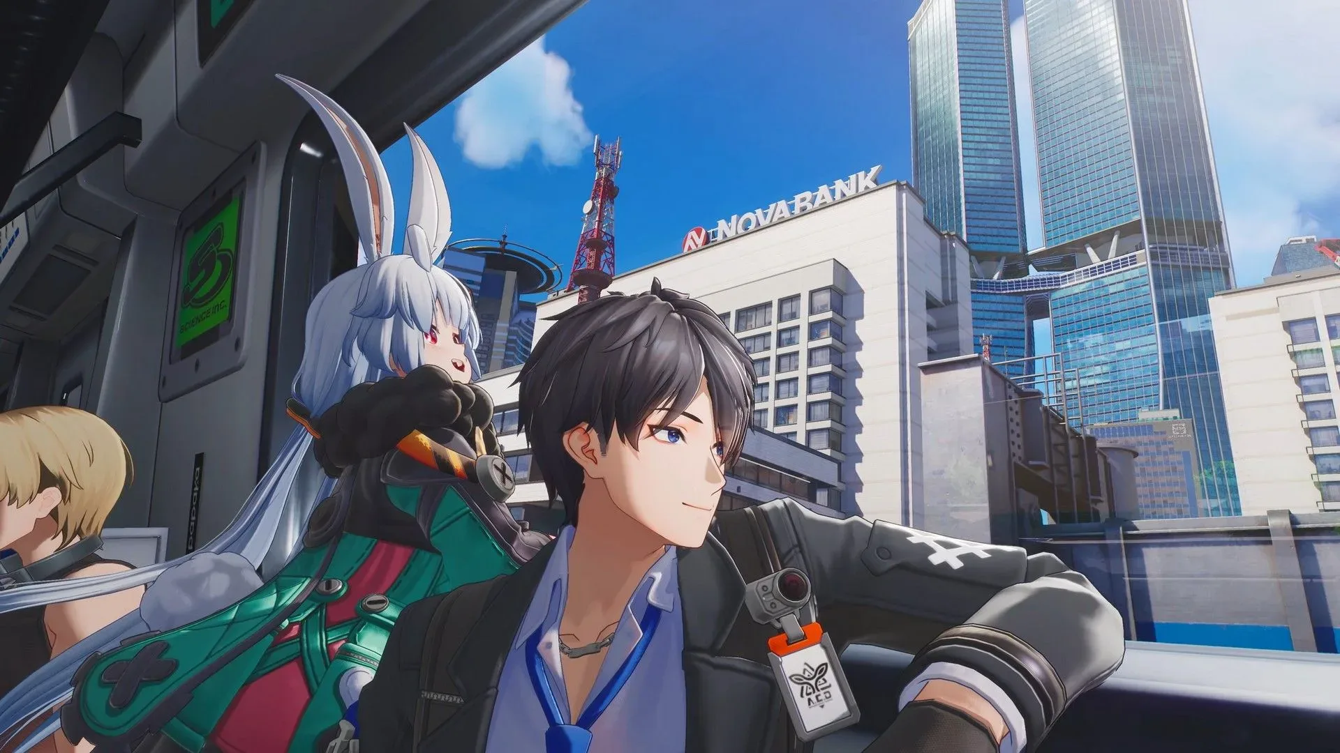 Ananta protagonist using tentacle-like powers during an urban battle