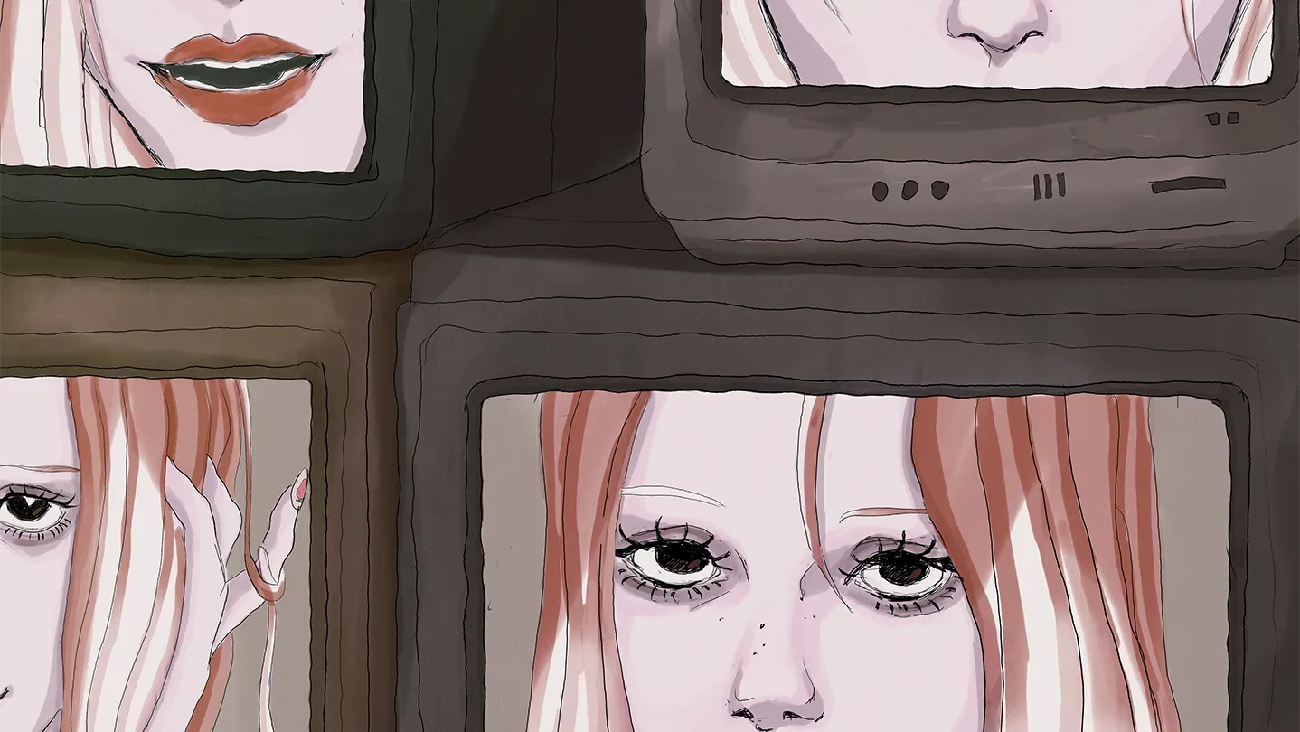 DEPERSON promotional art highlighting its hand-drawn horror style