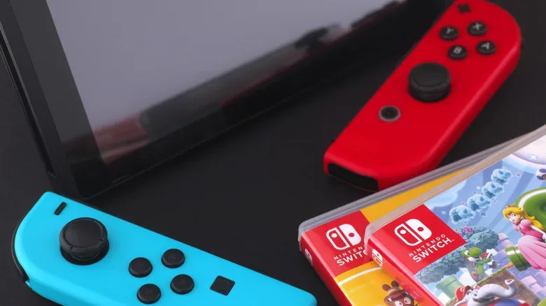 Used Nintendo Switch Joy-Con stick and USB-C charging port inspection
