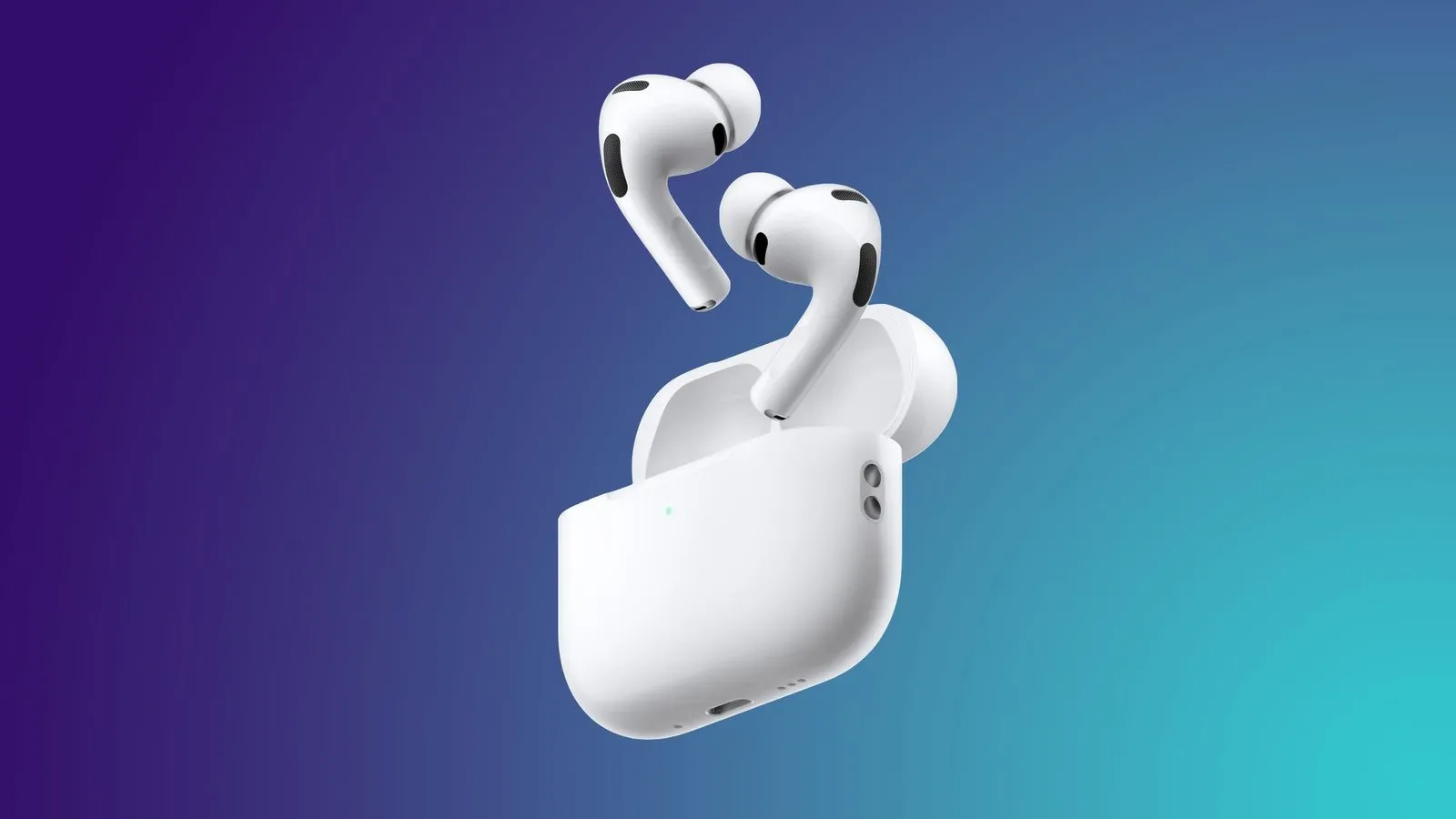 Conceptual wireless earbuds with discreet camera sensors awaiting a future launch