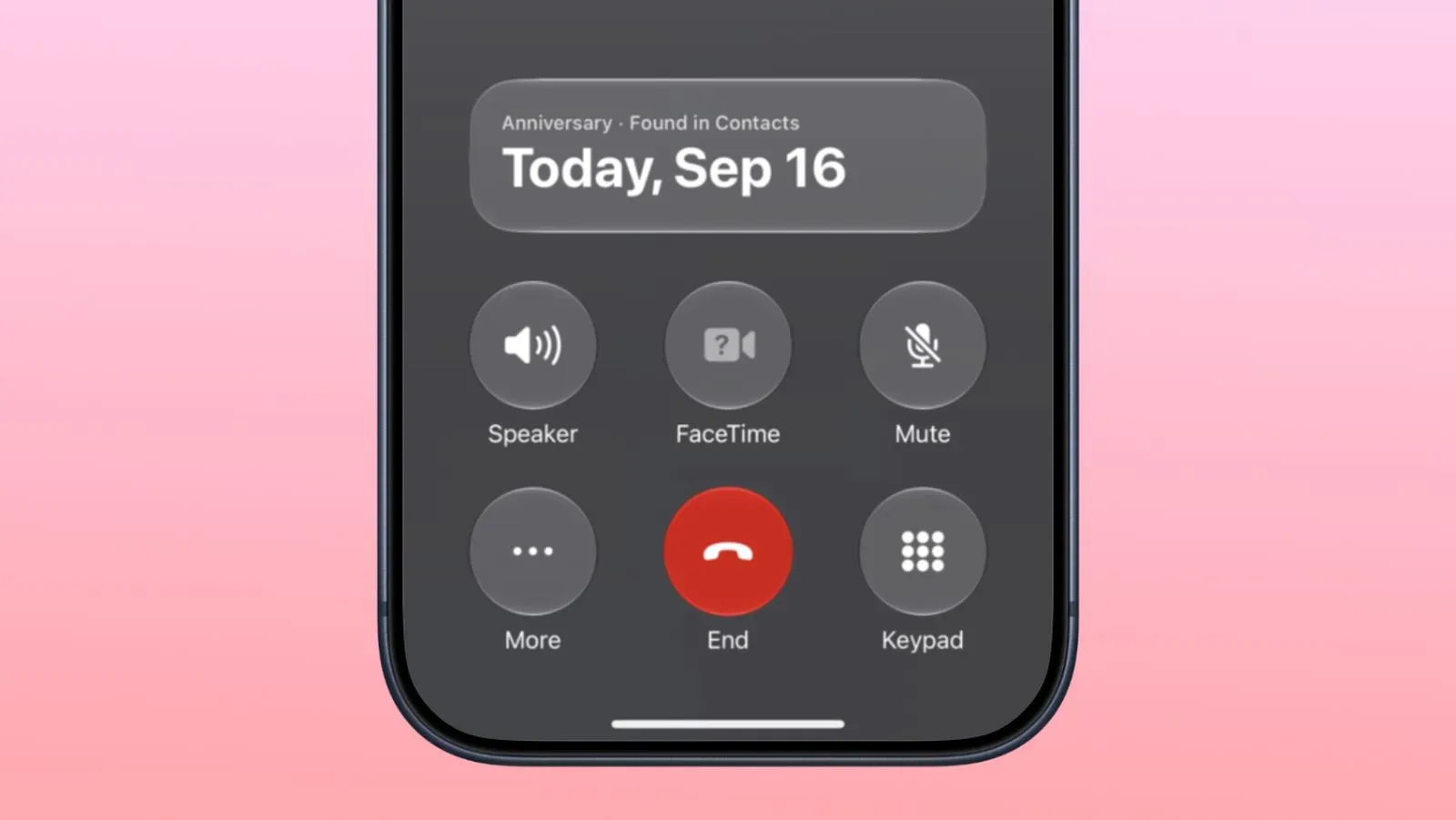 An iPhone contact card showing the add date option for an anniversary