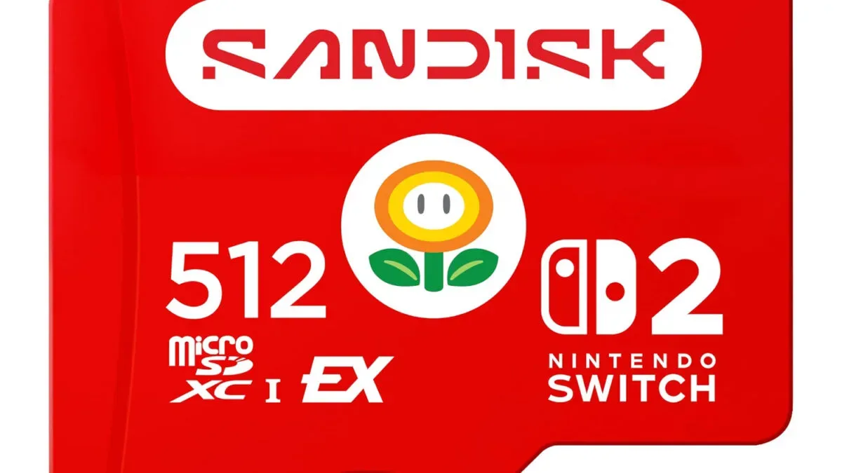 SanDisk 512GB microSD Express card compatible with Nintendo Switch 2