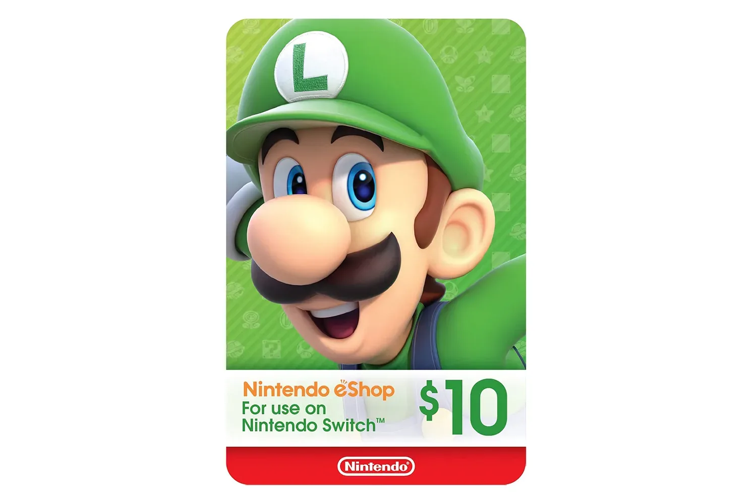 Digital Nintendo eShop Gift Card promotion showing a $10 card offered for $8.53