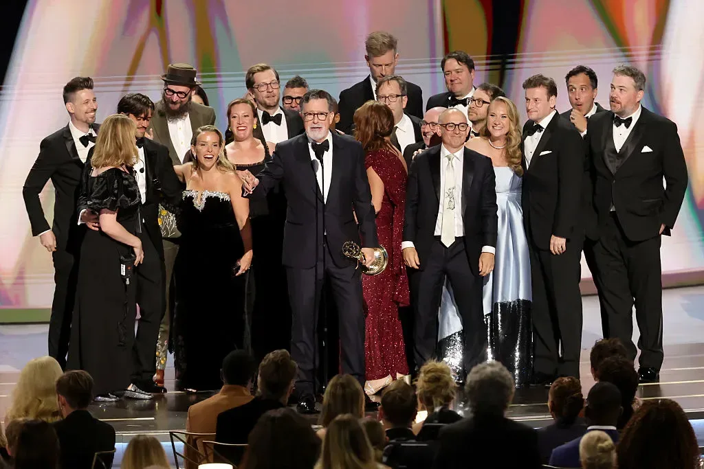 Stephen Colbert at an Emmy Awards event after The Late Show won outstanding variety series