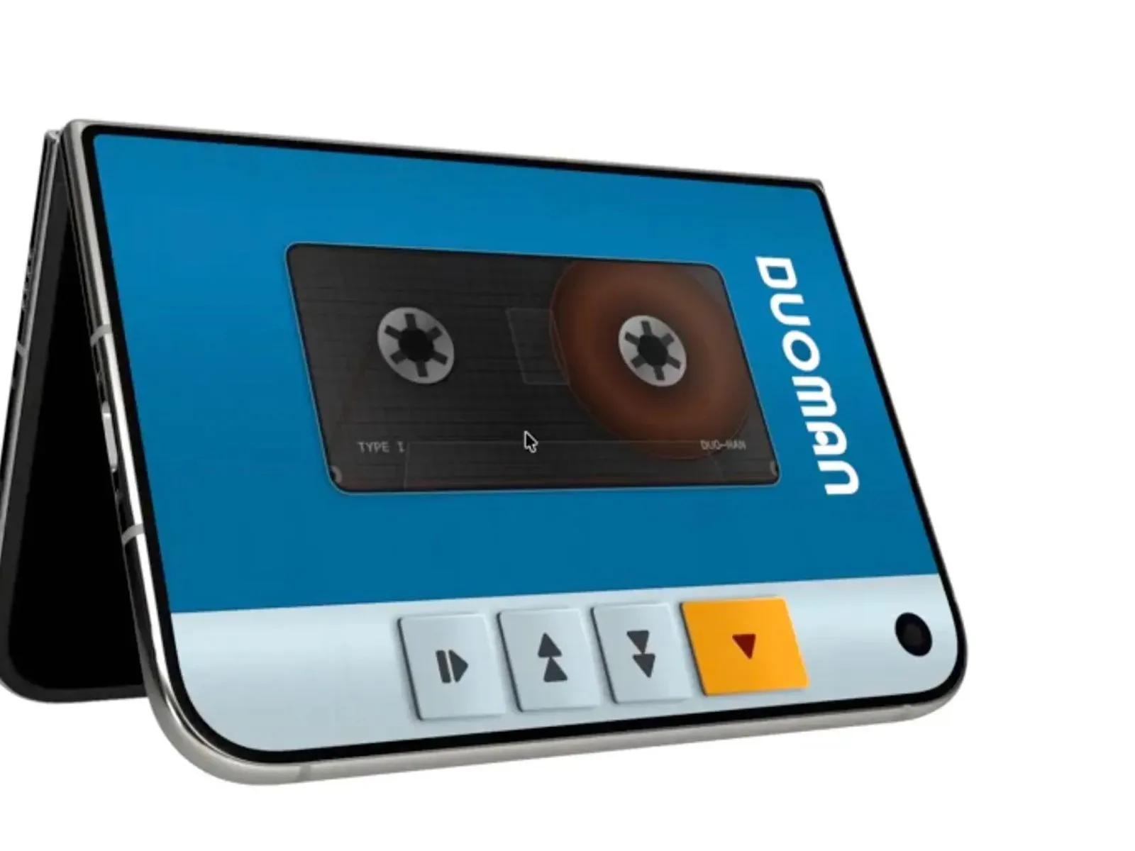 Duo-Man Uses the iPhone Duo Hinge to Turn Music Playback Into a Virtual Walkman Ritual