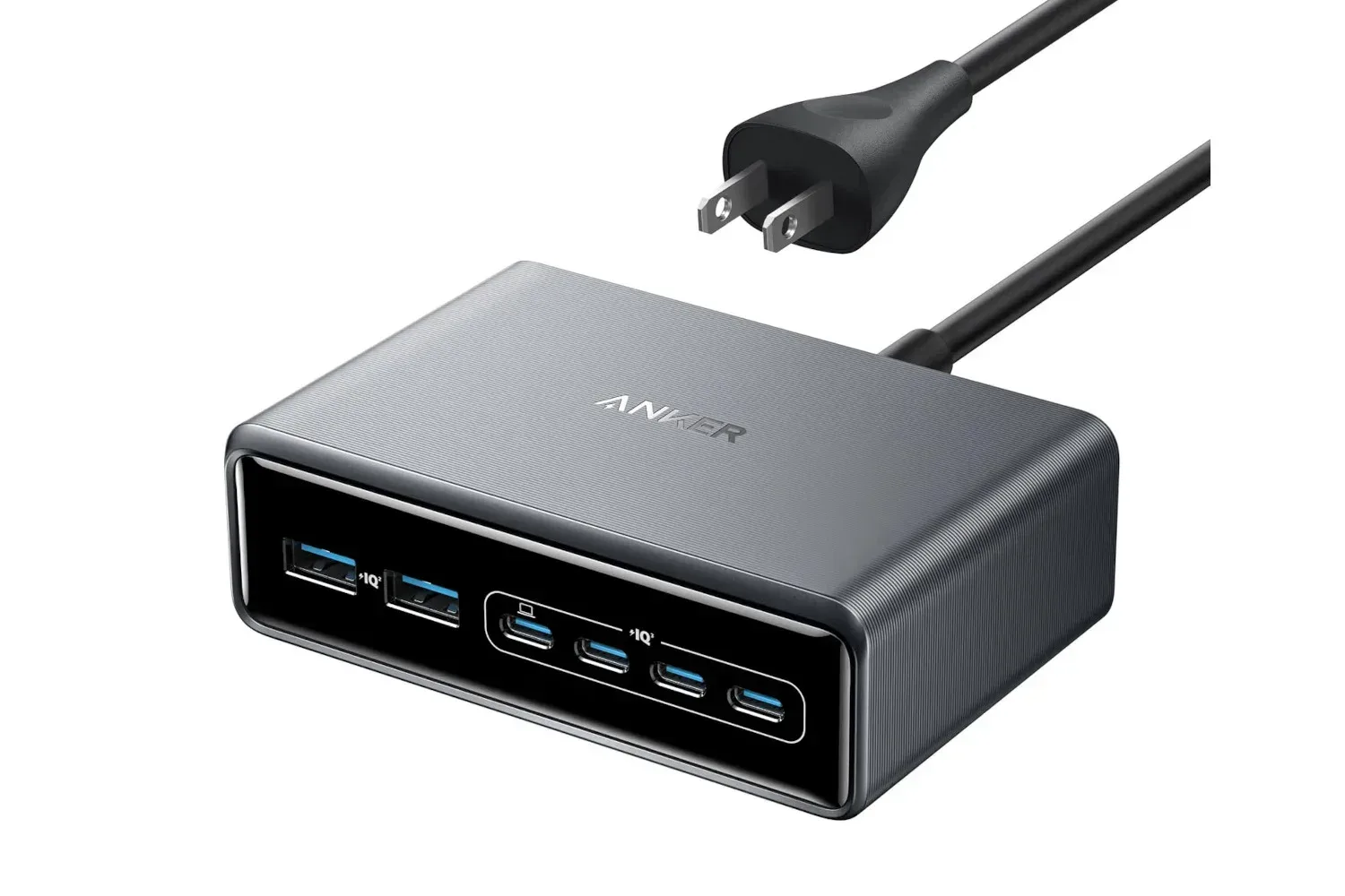 Anker Prime six-port 200W desktop charging station with USB-C and USB-A ports