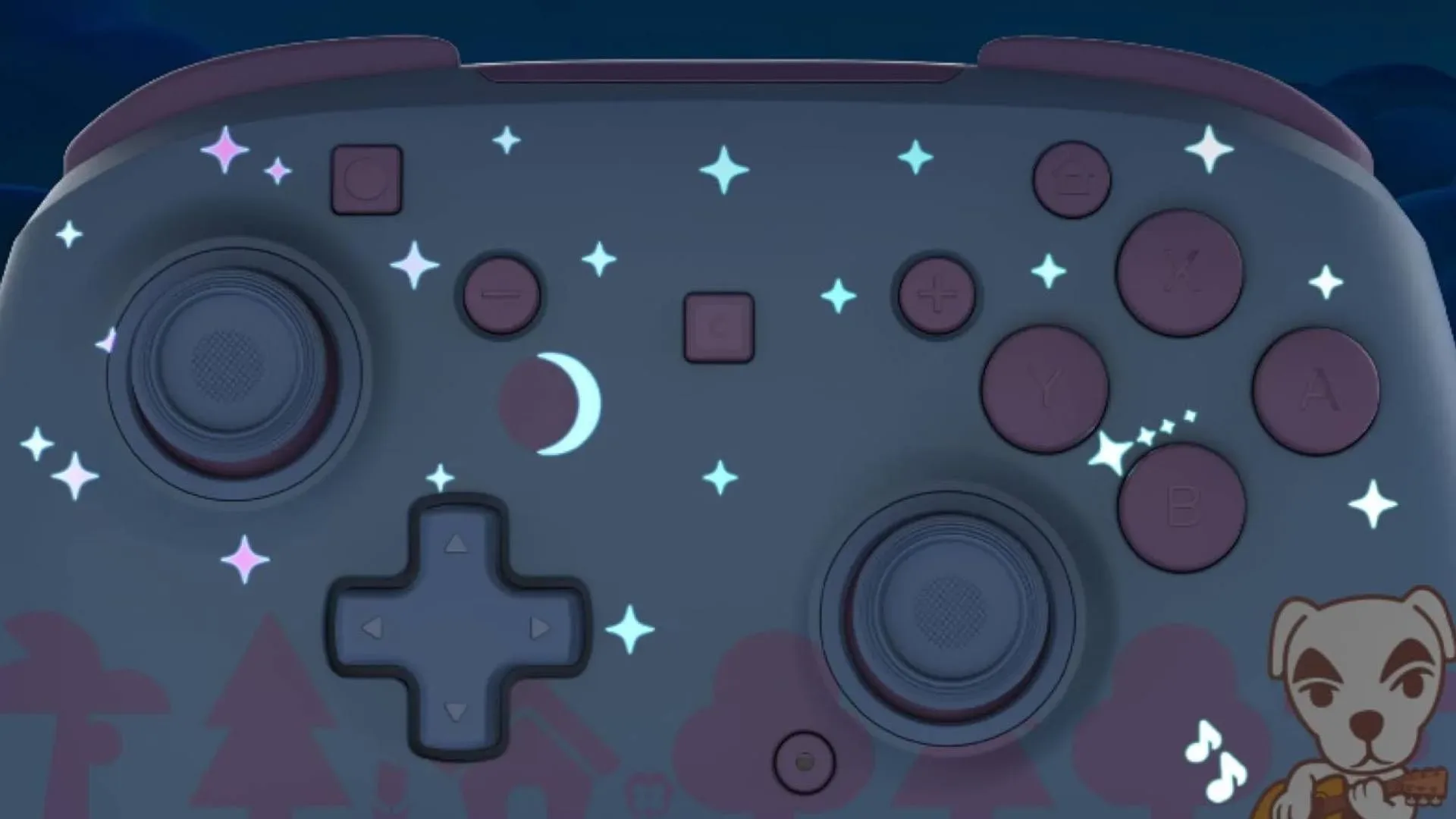 Turtle Beach K.K. Slider Animal Crossing Nintendo Switch 2 Rematch controller with illuminated star pattern