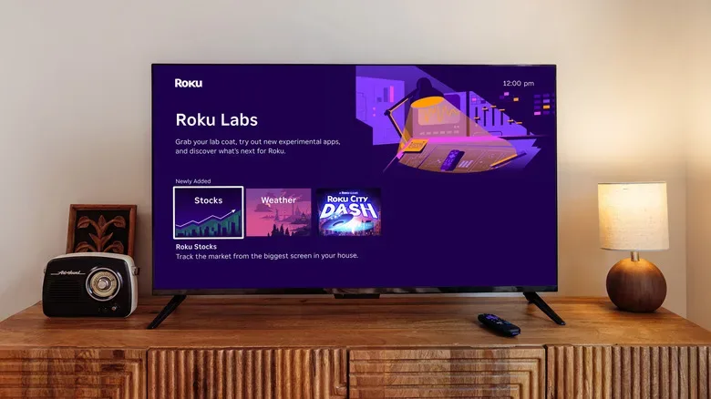 Roku Labs experimental apps for backgrounds, screensavers, weather and stocks