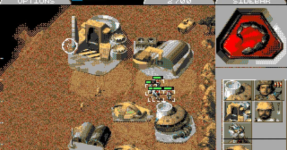 Atari ST Command & Conquer port showing GDI and Brotherhood of Nod strategy gameplay