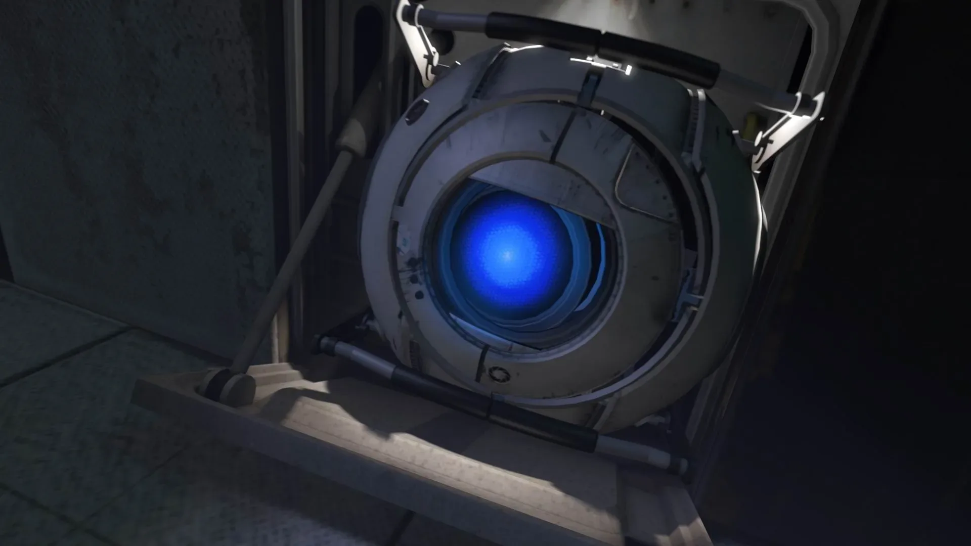 Portal test chamber concept representing the rejected proposal to add gore to the game
