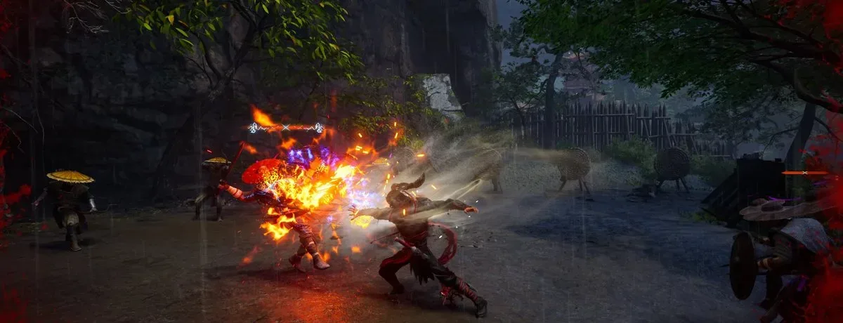 Burning Sword: Death Sun combat scene with Zhang Yixian facing an enemy master
