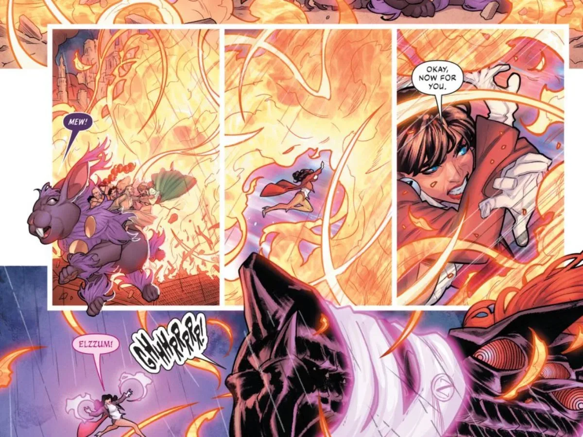A Great Black Dragon threatens the Hidden City in Zatanna #6