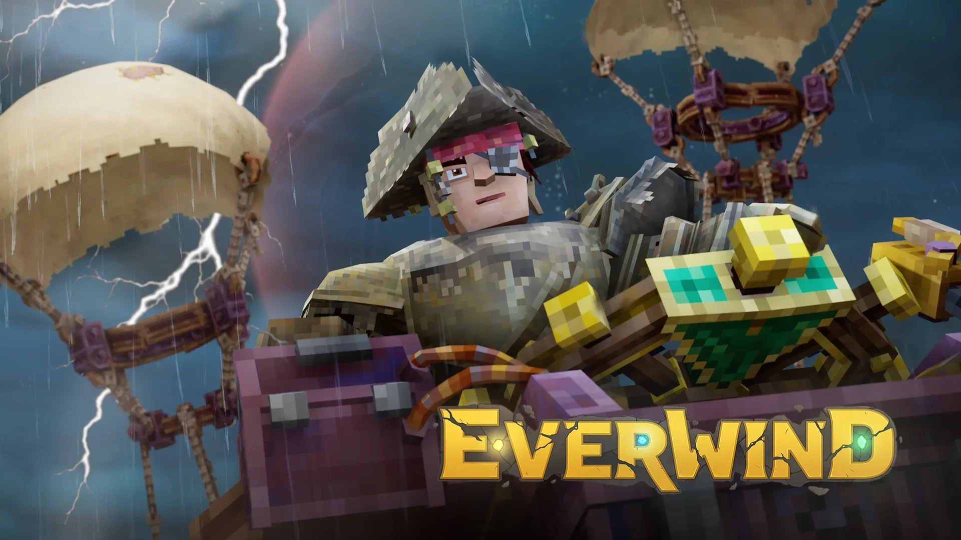 Everwind Sandbox mode with a skyship and placed objects