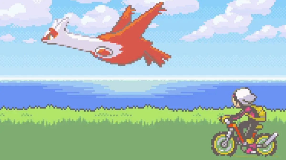 High-definition Pokémon Ruby and Sapphire gameplay clip showing Peeko following Mr. Briney