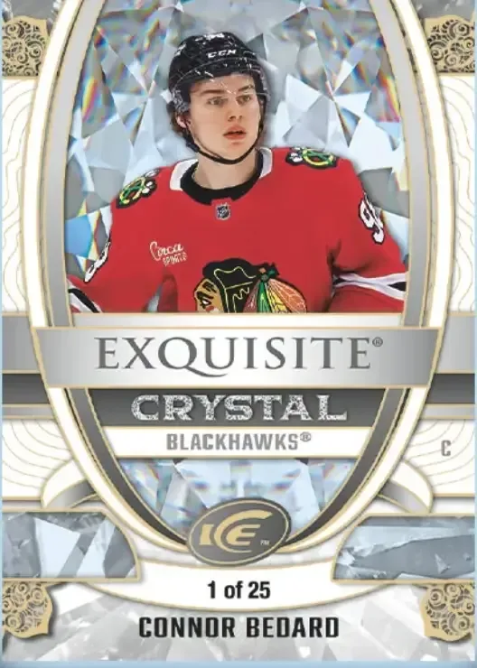 2025-26 Upper Deck ICE Hockey Exquisite Crystal Connor Bedard card